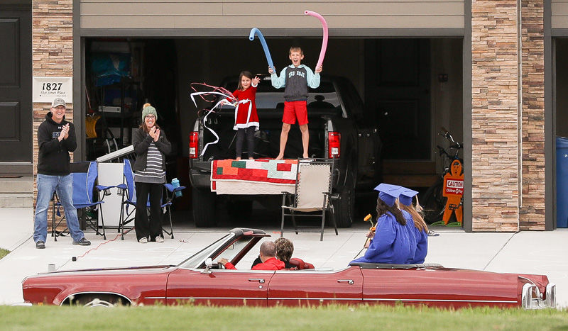 Kearney neighborhood grad parade